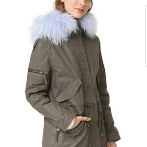 SAM brand new dyed fur  military inspired parka.